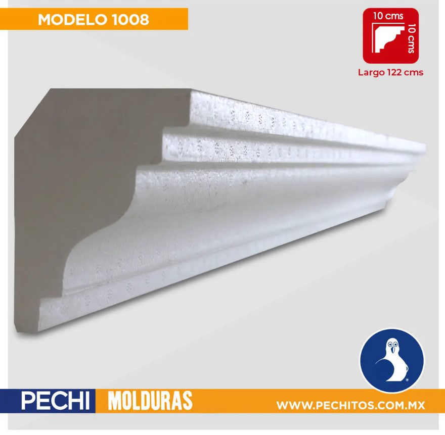 Molduras de unicel pechitos 1008