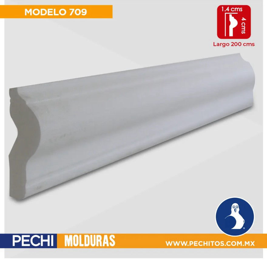 moldura de unicel lisa 709