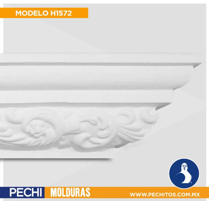 Molduras de Unicel Reforzado FLOREE para Colar Modelo H1572