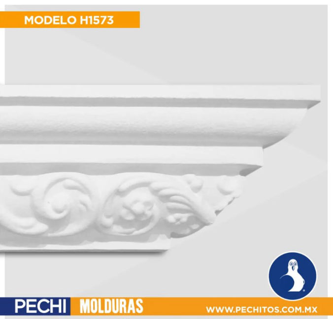 Molduras de Unicel Reforzado FLOREE para Colar Modelo H1573