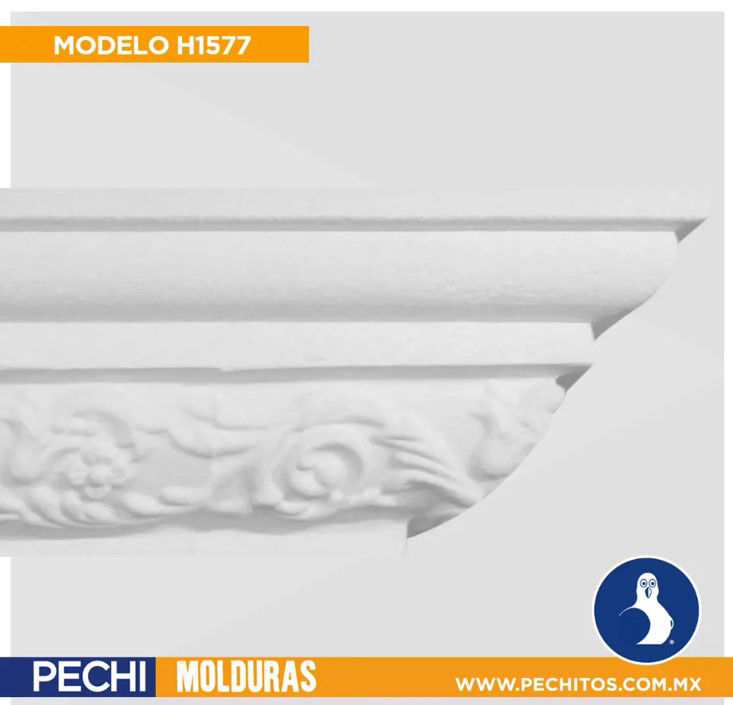 Molduras de Unicel Reforzado FLOREE para Colar Modelo H1577