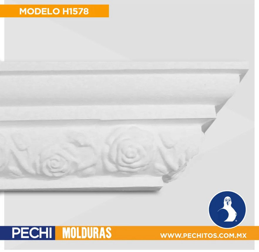 Molduras de Unicel FLOREE para Colar Modelo H1578