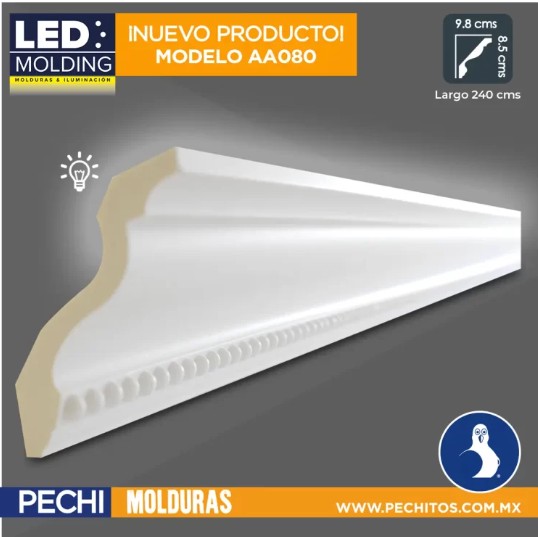 molduras luz led indirecta AA080